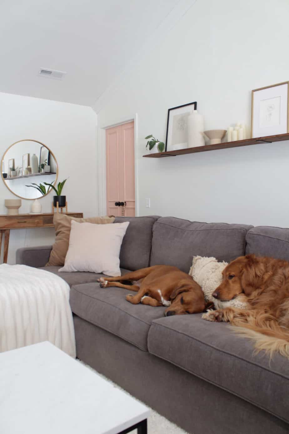 Shelf Above Couch Styling Ideas - The Homeblondy