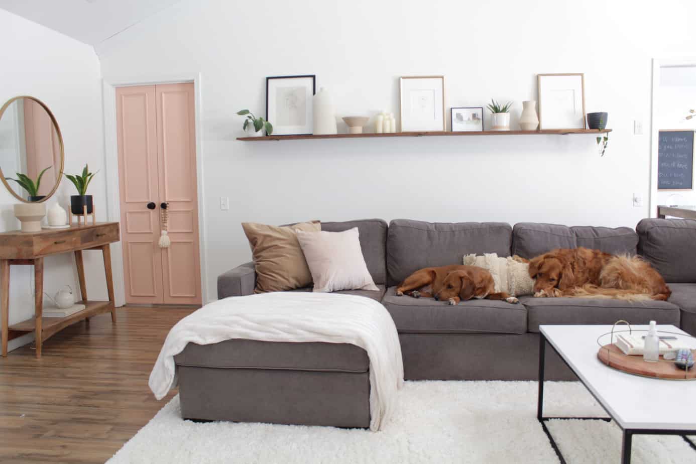 Shelf Above Couch Styling Ideas - The Homeblondy
